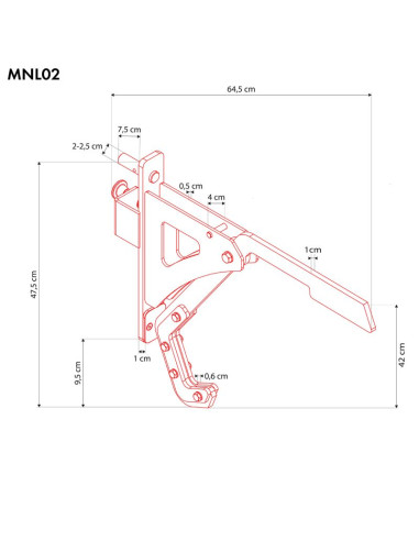 Mnl02 obrotowe uchwyty do przysiadów monolift hms