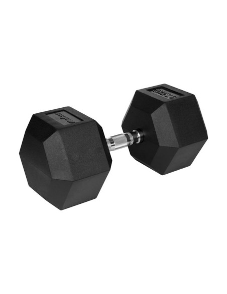 Hantel żeliwny gumowany hex 37,5 kg rebel active