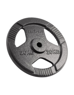 Obciążenie żeliwne 20kg, otwór 31mm, talerz z uchwytami, rebel active
