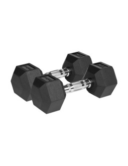 Hantle żeliwne gumowane hex 2x7.5 kg rebel active