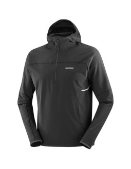 Salomon sense aero hybrid half zip hooded lc2429600 czarne l