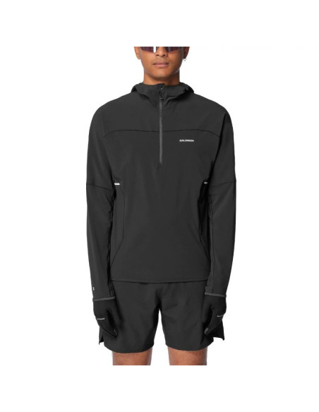 Salomon sense aero hybrid half zip hooded lc2429600 czarne l
