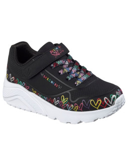 Skechers młodzieżowe sneakersy uno lite heart craze 314091l bkmt