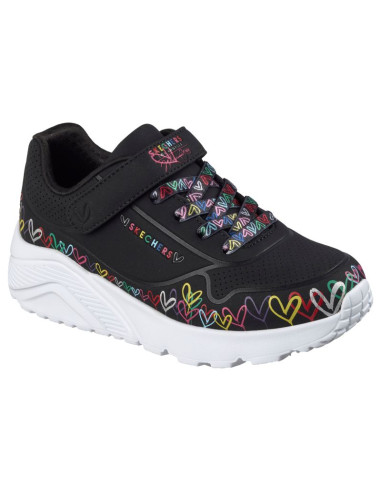 Skechers młodzieżowe sneakersy uno lite heart craze 314091l bkmt