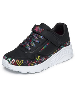 Skechers młodzieżowe sneakersy uno lite heart craze 314091l bkmt 2