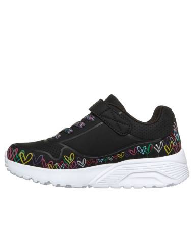 Skechers młodzieżowe sneakersy uno lite heart craze 314091l bkmt