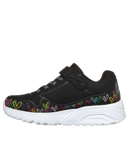 Skechers młodzieżowe sneakersy uno lite heart craze 314091l bkmt