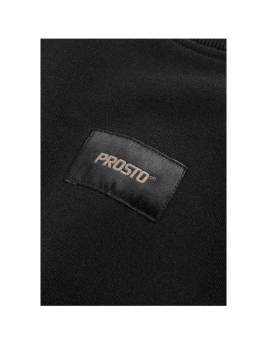 Prosto jacquard label crewneck kl261mswe1021 czarne l