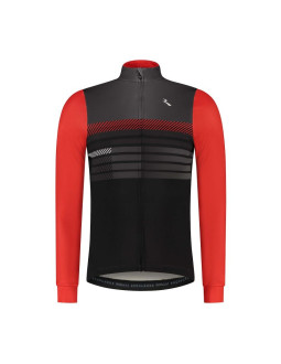 Rogelli koszulka dł.r stryde czarno-czerwona 2xl