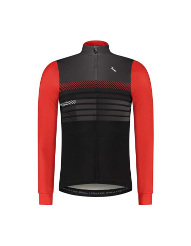 Rogelli koszulka dł.r stryde czarno-czerwona 3xl
