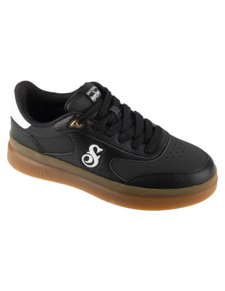 Skechers duraleather lace up snoop cupsole sneaker 251200-bkw czarne 40