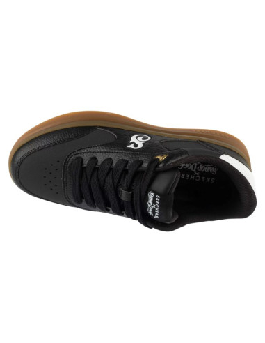 Skechers duraleather lace up snoop cupsole sneaker 251200-bkw czarne 40