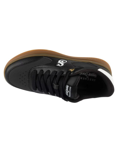 Skechers duraleather lace up snoop cupsole sneaker 251200-bkw czarne 40