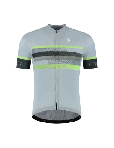 Rogelli koszulka hero ii szaro-limonkowa m