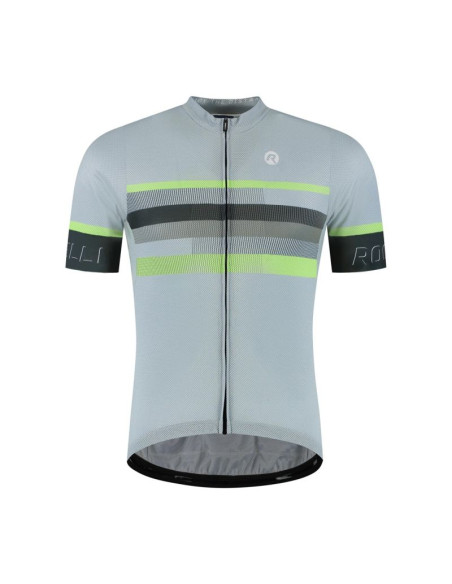 Rogelli koszulka hero ii szaro-limonkowa m
