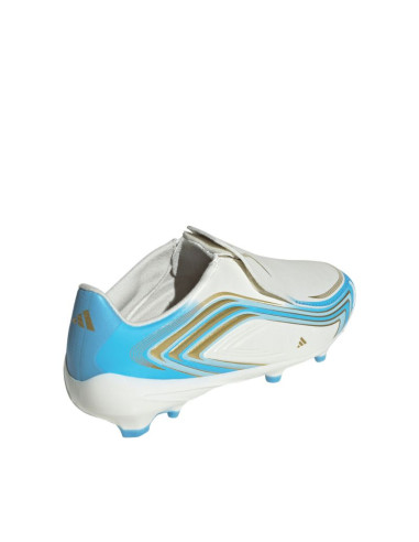 Buty piłkarskie dla dzieci adidas f50 messi league ll fg biało-niebieskie ih1907