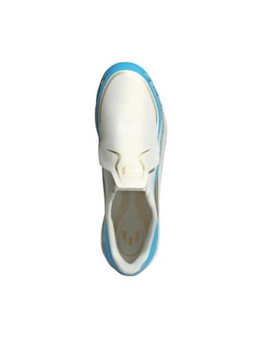 Buty piłkarskie dla dzieci adidas f50 messi league ll fg biało-niebieskie ih1907