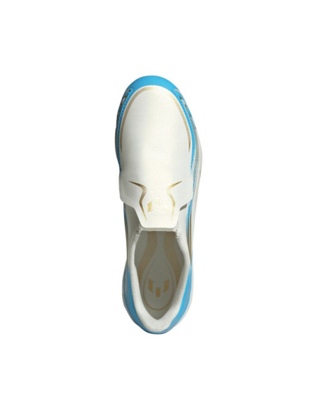 Buty piłkarskie dla dzieci adidas f50 messi league ll fg biało-niebieskie ih1907