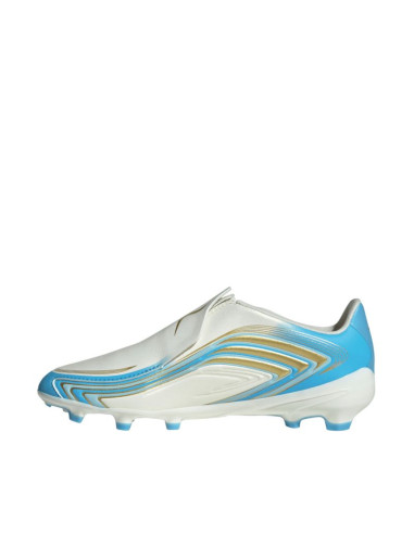 Buty piłkarskie dla dzieci adidas f50 messi league ll fg biało-niebieskie ih1907
