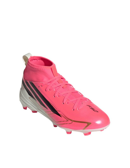 Buty piłkarskie dla dzieci adidas f50 hyperfast league mid fg różowe kk1315