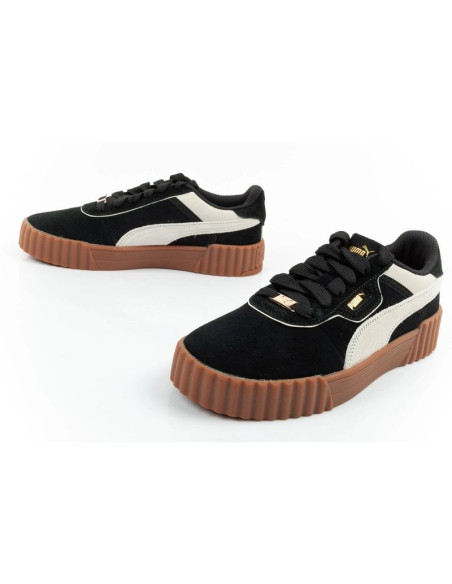 Puma buty sportowe damskie trampki carina 3.0 skórzane czarne modne