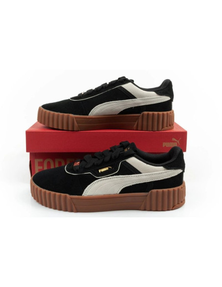 Puma buty sportowe damskie trampki carina 3.0 skórzane czarne modne
