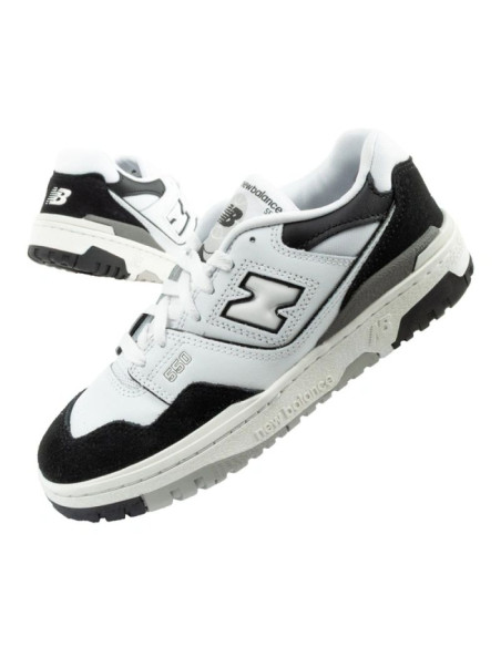 New balance 550 buty sportowe młodzieżowe sneakersy skórzane modne czarne białe