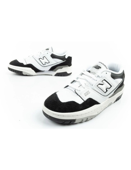 New balance 550 buty sportowe młodzieżowe sneakersy skórzane modne czarne białe