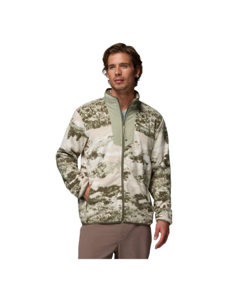 Columbia sequoia grove printed full zip fleece 2135511399 zielone l