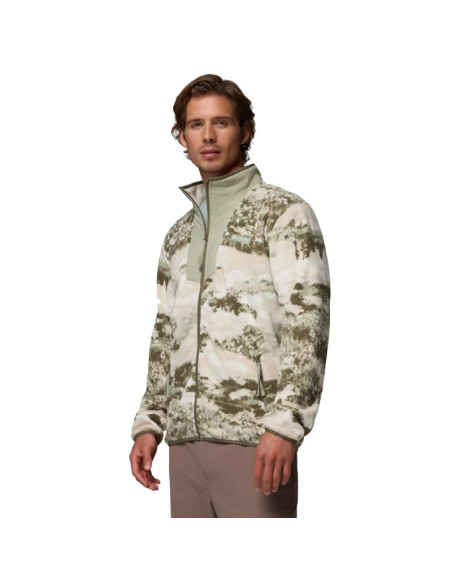 Columbia sequoia grove printed full zip fleece 2135511399 zielone l
