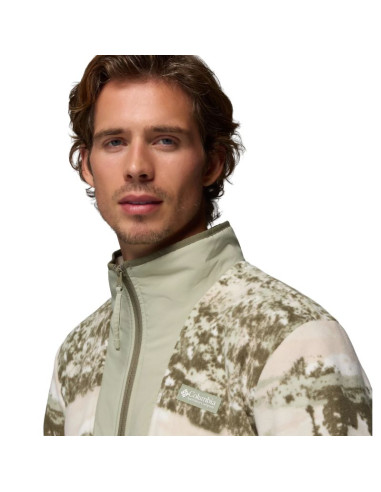 Columbia sequoia grove printed full zip fleece 2135511399 zielone l