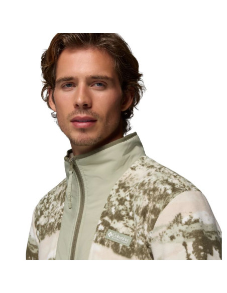 Columbia sequoia grove printed full zip fleece 2135511399 zielone l