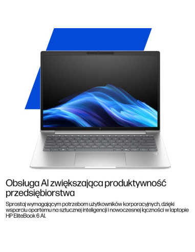 Notebook hp elitebook 6 g1i 14 a 14"wuxga/ultra 5 225h/16gb/ssd512gb/arc 130t/11pr pike silver 3y