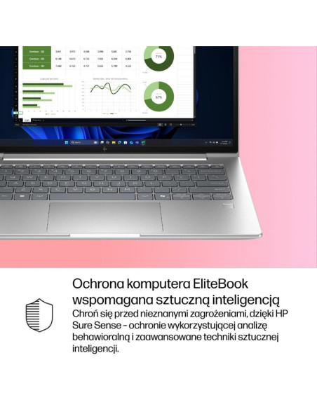 Notebook hp elitebook 6 g1i 14 a 14"wuxga/ultra 5 225h/16gb/ssd512gb/arc 130t/11pr pike silver 3y