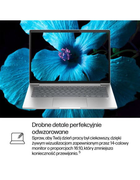 Notebook hp elitebook 6 g1i 14 a 14"wuxga/ultra 5 225h/16gb/ssd512gb/arc 130t/11pr pike silver 3y