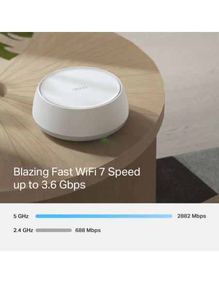 Tp-link deco be25(3-pack) siatkowy system wi-fi dual-band (2.4 ghz/5 ghz) wi-fi 7 (802.11be) biały 2 wewnętrzny