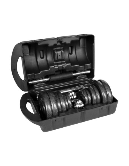 Rebel active hantle regulowane w walizce z gryfem, zestaw 20 kg