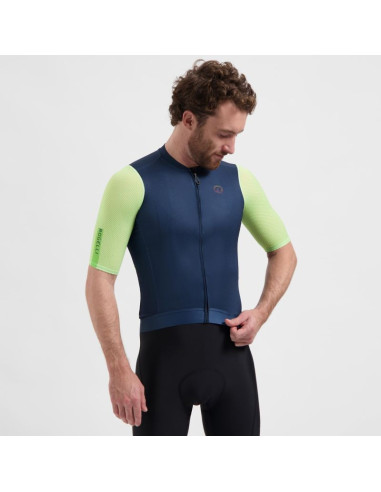 Rogelli koszulka fast niebiesko-limonkowa 2xl
