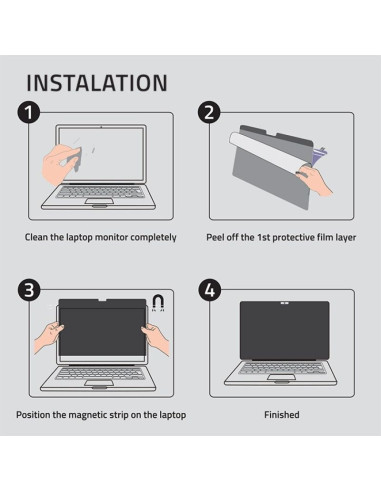 Qoltec filtr prywatyzujący do macbook air 13.6" | magnetyczny | ochrona wzroku