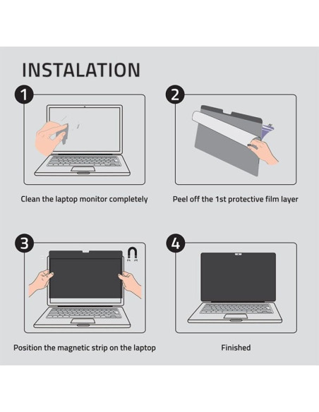Qoltec filtr prywatyzujący do macbook air 13.6" | magnetyczny | ochrona wzroku