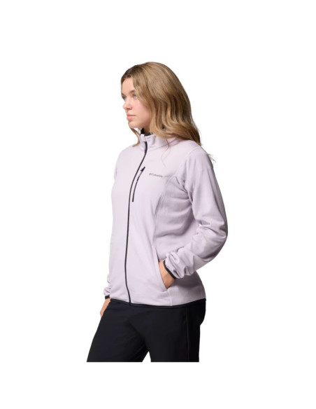 Columbia essential hike grid full zip fleece 2136233551 fioletowe l