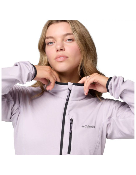 Columbia essential hike grid full zip fleece 2136233551 fioletowe l