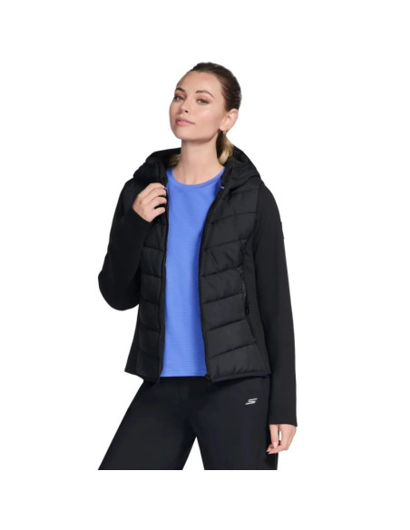 Skechers go shield performance elite hooded jacket ja232-blk czarne l