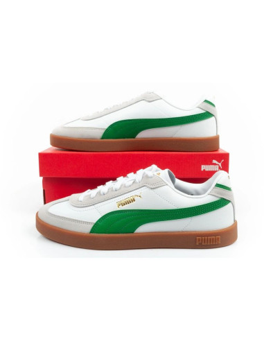 Puma buty sportowe męskie club ii era sneakersy skórzane białe szare zielone