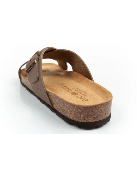 Bio bio buty laczki męskie klapki profilowane skóra naturalna brązowe