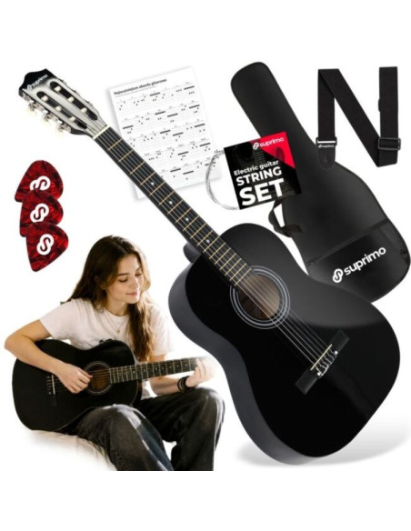 Suprimo cg34 bk gitara klasyczna 3/4 36 cali czarn