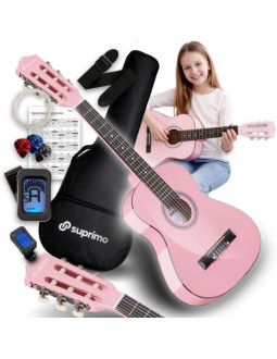 Suprimo jrc set pk gitara klasyczna 1/4 różowa do
