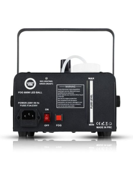 Light4me fog 600w led ball - wytwornica dymu/mgły efekt podświetlenia dymu/kula dyskotekowa, pilot bezprzewodowy