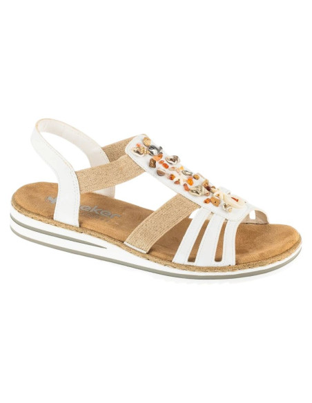 Rieker sandals v0656-80 białe 36