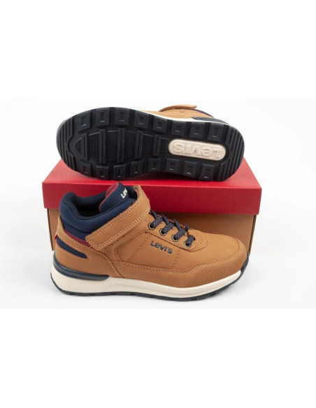 Levis's buty dziecięce sportowe sierra wysokie brązowe na rzep